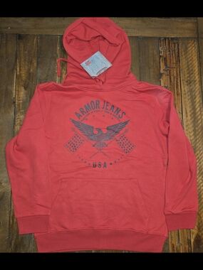 Armor Jeans Men's Red Hoodie